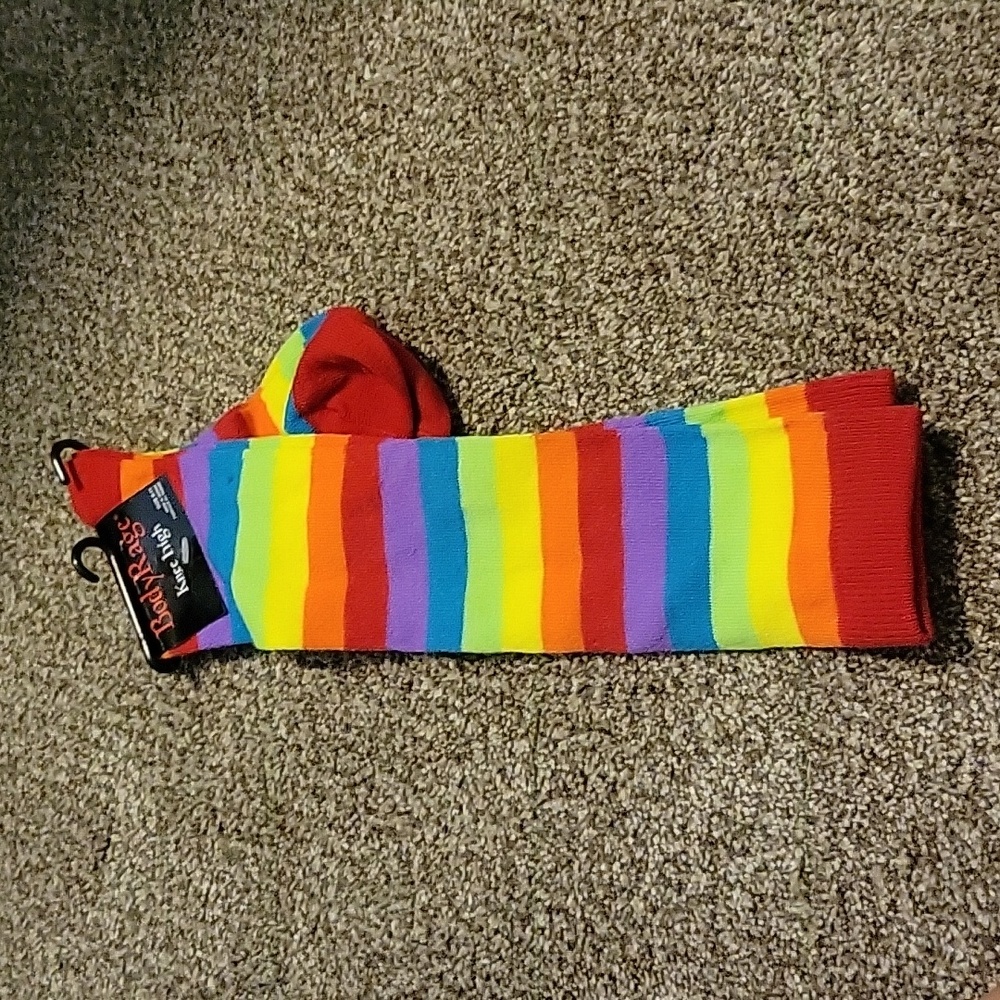 Rainbow knee high socks